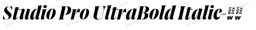 Studio Pro UltraBold Italic字体转换